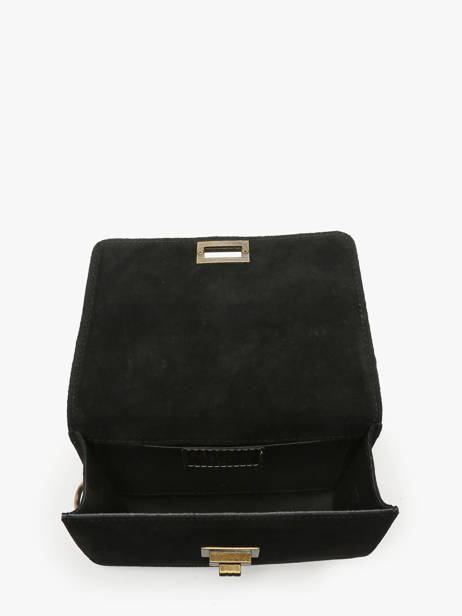 Sac Bandoulière Velvet Cuir Milano Noir velvet VE24115 vue secondaire 3