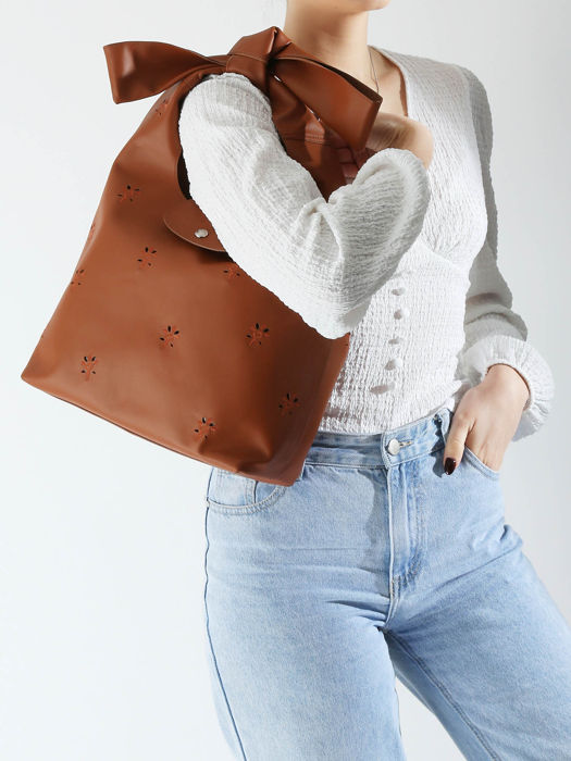 Longchamp Le pliage broderie anglaise Besaces Marron