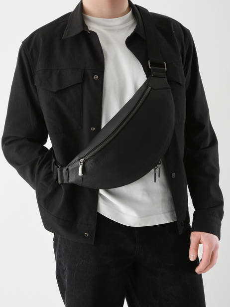 Sac Banane Homme Origami Cuir Lancel Noir origami A13426 vue secondaire 1