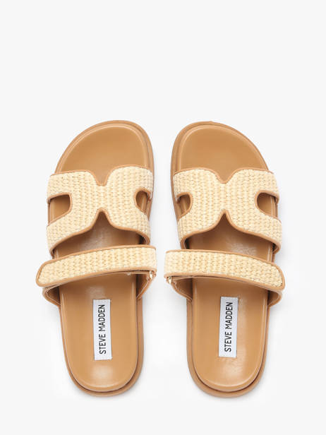 Mules Missile En Cuir Steve madden Beige women 11003028 vue secondaire 3