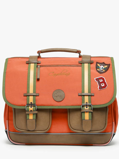 Cartable 3 Compartiments Cameleon Orange vintage urban PBVBCA41