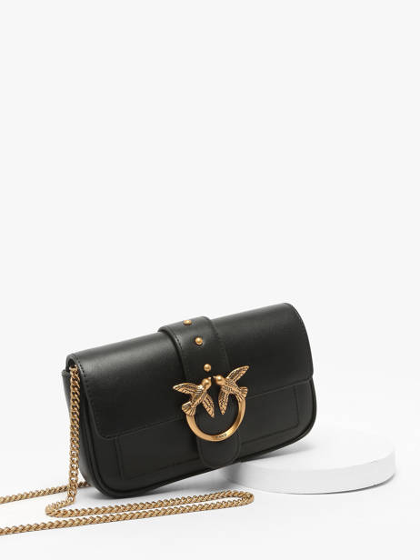 Sac Bandoulière Love Bag Icon Cuir Pinko Noir love bag icon A0F1 vue secondaire 2
