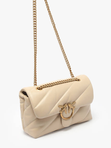Sac Bandoulière Love Bag Puff Cuir Pinko Beige love bag puff A0F2 vue secondaire 2