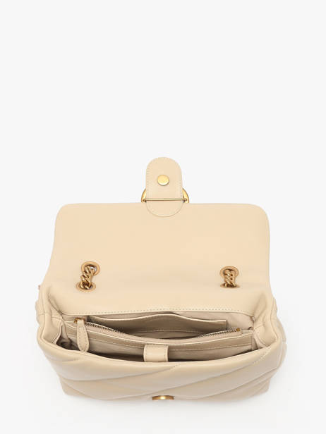 Sac Bandoulière Love Bag Puff Cuir Pinko Beige love bag puff A0F2 vue secondaire 3