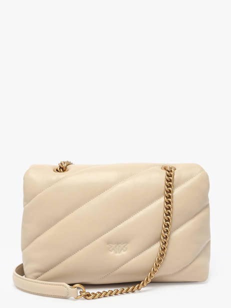 Sac Bandoulière Love Bag Puff Cuir Pinko Beige love bag puff A0F2 vue secondaire 4
