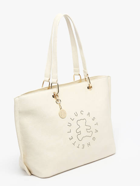 Sac Porté épaule Ourson Lulu castagnette Blanc ourson YOUEN vue secondaire 2