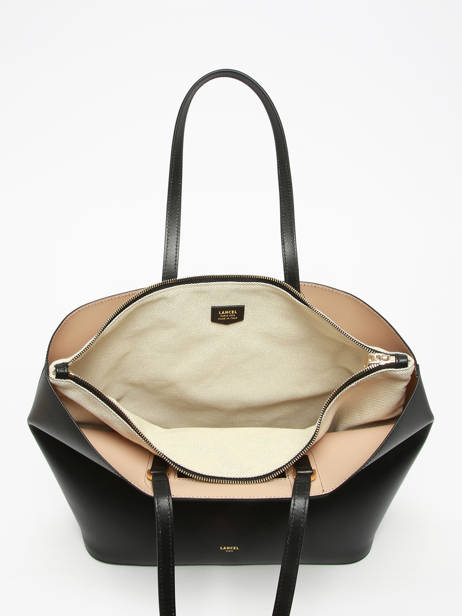 Sac Cabas Angèle Cuir Lancel Noir angele A13361 vue secondaire 4