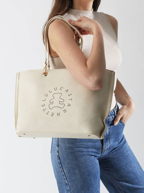 Sac Porté épaule Ourson Lulu castagnette Blanc ourson YOUEN vue secondaire 1