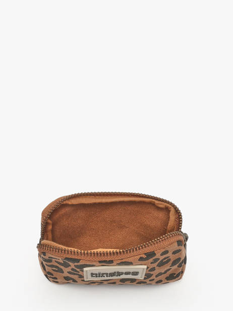 Porte-monnaie Hindbag Marron leopard LE vue secondaire 1