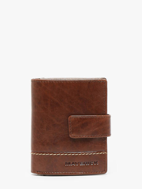 Portefeuille Porte-cartes Cuir Maverick Marron rough gear MAVRG062