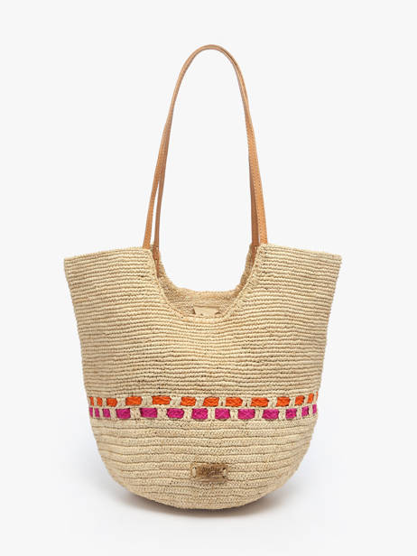 Sac Porté épaule L'atelier Du Crochet Raphia Le voyage en panier Beige l'atelier du crochet AM804