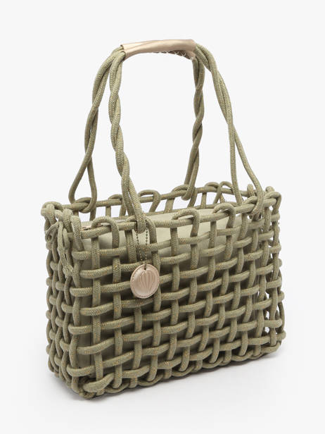 Sac à Main Crochet Le voyage en panier Vert crochet PM853 vue secondaire 2