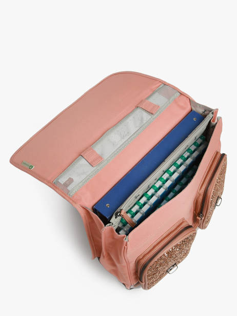 Cartable Enfant 2 Compartiments Cameleon Rose vintage fantasy CA38 vue secondaire 3