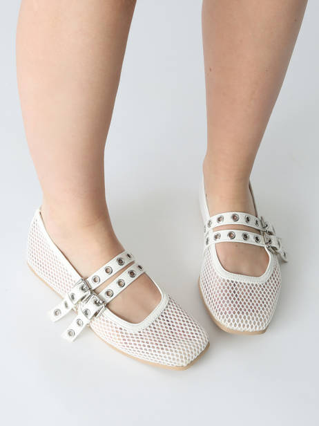 Ballerines Colors of california Blanc women CPATTY07 vue secondaire 1