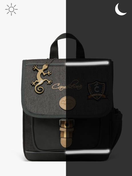 Sac à Dos 1 Compartiment Cameleon Gris vintage urban SD30 vue secondaire 8
