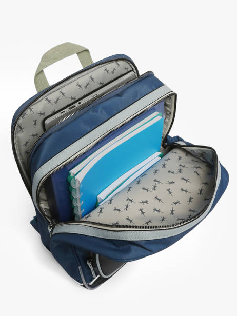 Sac à Dos 2 Compartiments Cameleon Bleu vintage urban SO40 vue secondaire 3