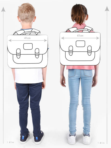 Cartable 2 Compartiments Tann's Vert les fantaisies g 41126 vue secondaire 1