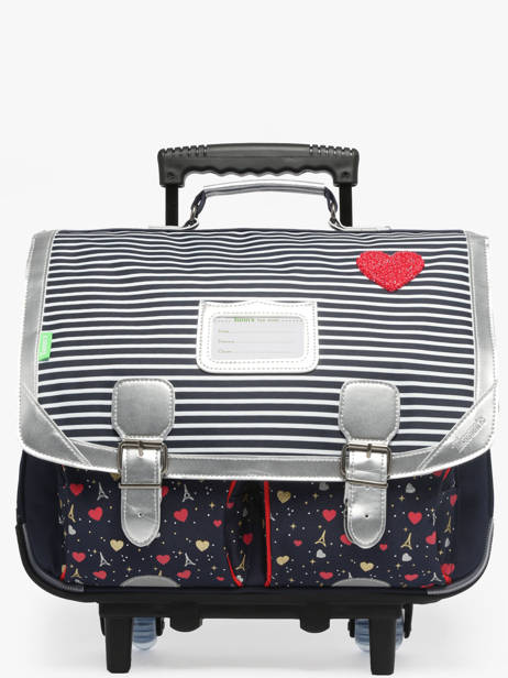 Cartable à Roulettes 2 Compartiments Tann's Bleu les fantaisies f 43321
