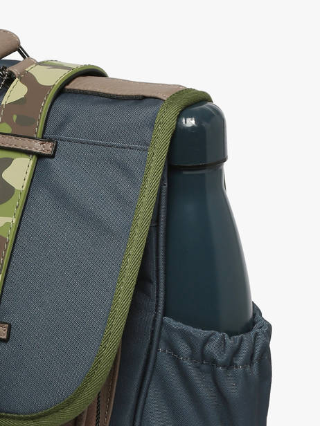 Cartable Enfant 3 Compartiments Cameleon Gris vintage urban CA41 vue secondaire 5