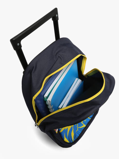 Sac A Dos à Roulettes 1 Compartiment Pokemon Bleu pikachu eclair 25IK204R vue secondaire 3