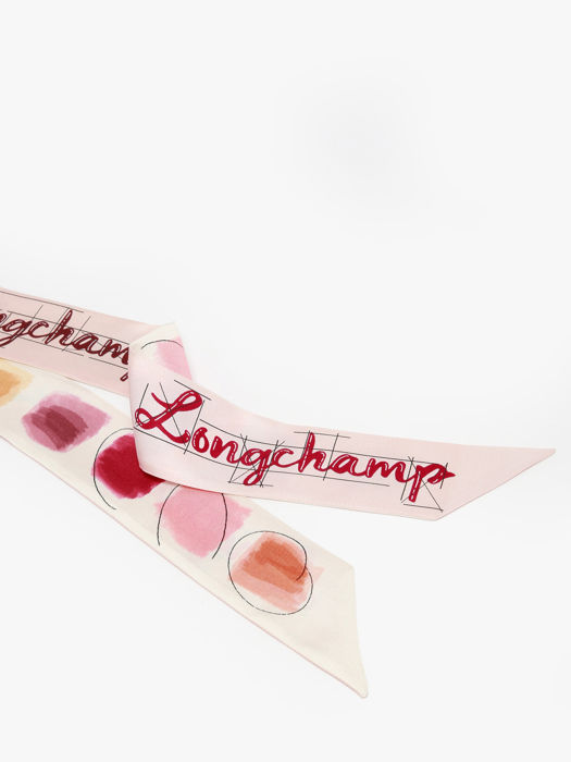 Longchamp Soie gots Foulard Rose