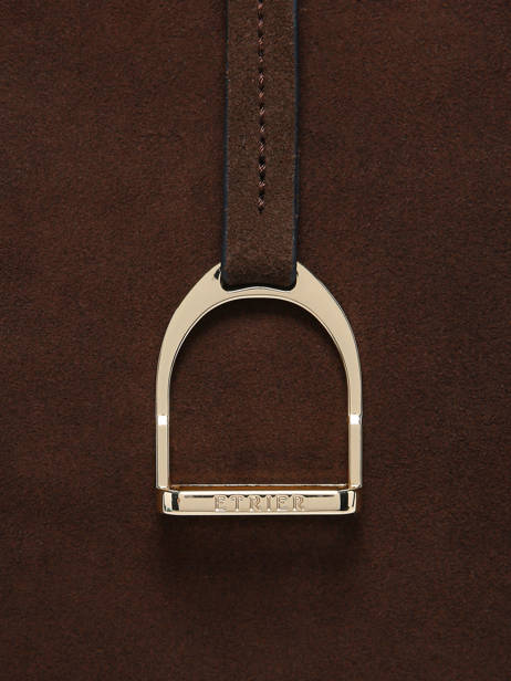 Sac Porté épaule Altesse Suede Cuir Etrier Marron altesse suede EASU088M vue secondaire 5