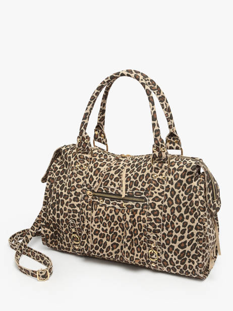 Sac Porté épaule Velvet Leopardo Cuir Milano Beige velvet leopardo VL24095 vue secondaire 2