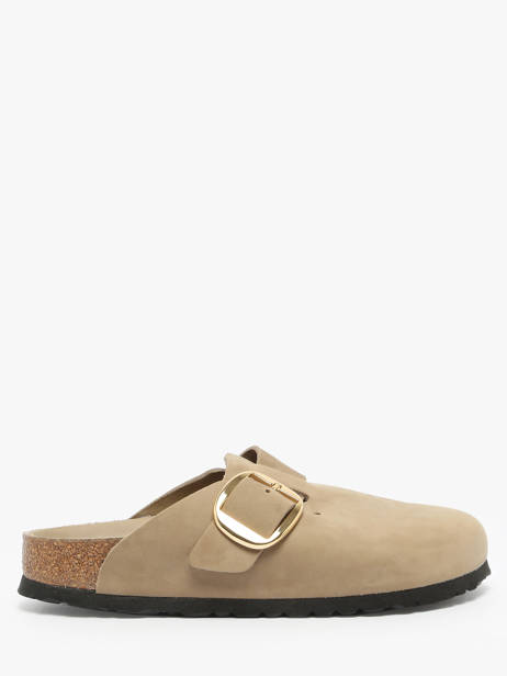 Mules Boston Big Buckle En Cuir Birkenstock Beige women 1030425