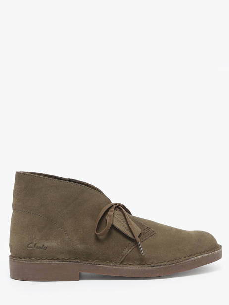 Bottines Desert En Cuir Clarks Vert men 26183838