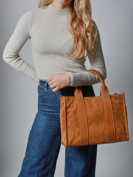 Sac Porté Main Velvet Caviar Milano Marron velvet caviar VC25063 vue secondaire 1