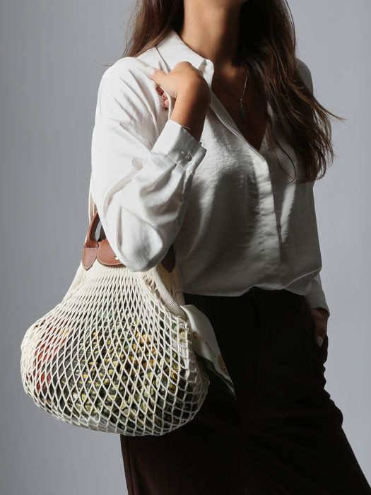 Longchamp Le pliage filet Besaces Beige