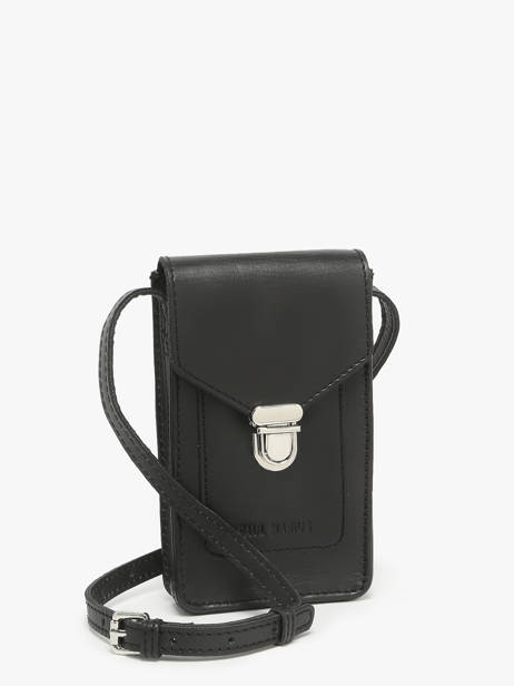 Le Porte-téléphone Cuir Paul marius Noir vintage TELEPHON vue secondaire 2