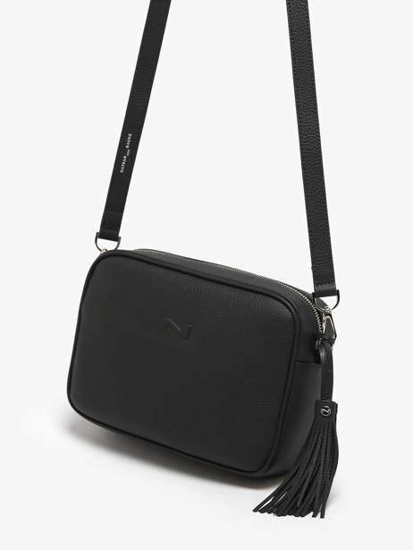 Sac Bandoulière Camera Bag Cuir Nathan baume Noir nathan 2 vue secondaire 2