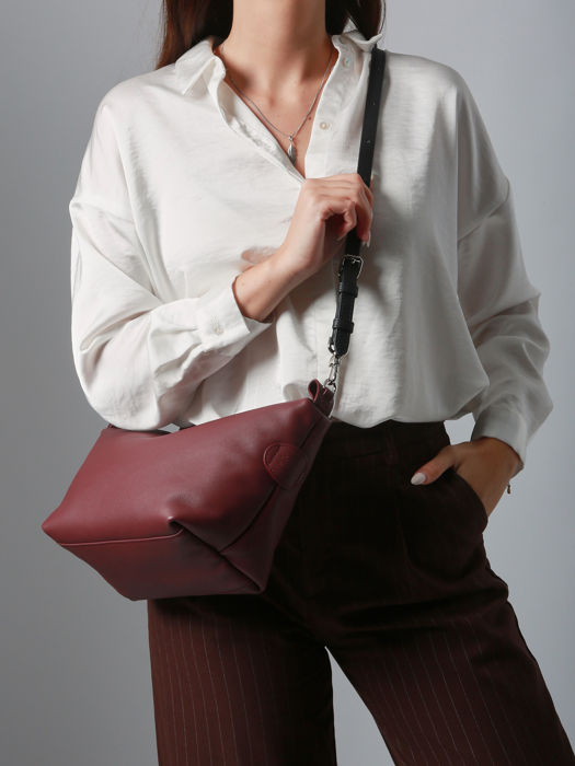 Longchamp Besace longchamp cuir Sacs porté travers Violet