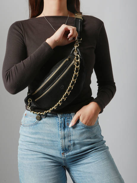 Sac Banane Mila louise Noir vintage 23689X vue secondaire 1