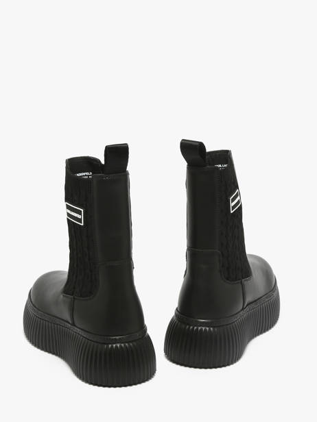 Bottines Kreeper En Cuir Karl lagerfeld Noir women KL42365 vue secondaire 2