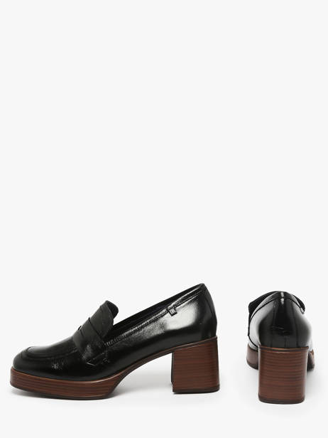 Mocassins Cristel En Cuir Dorking Noir women D9334 vue secondaire 2