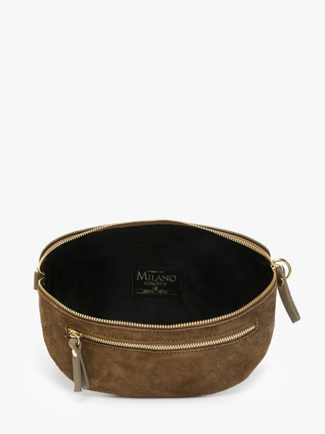 Sac Banane Milano Marron velvet caviar VC24111 vue secondaire 3