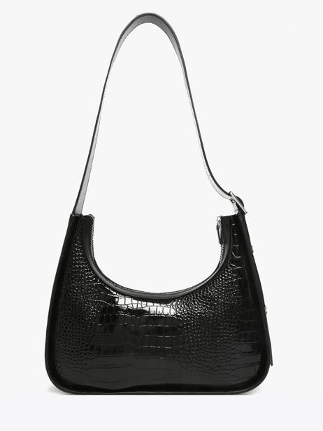 Sac Porté épaule Croco Vernis Paul marius Noir croco vernis VICTOCRV vue secondaire 3