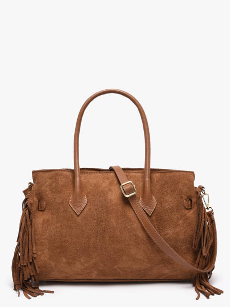 Sac Porté épaule Velvet Cuir Milano Marron velvet VE25114 vue secondaire 4