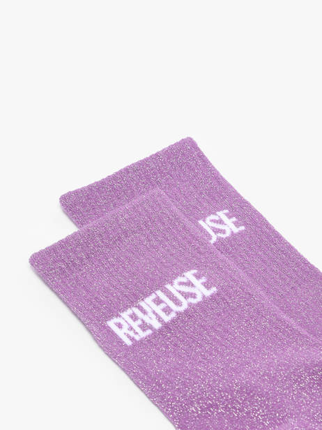 Chaussettes Miniprix Violet socks A05 vue secondaire 1