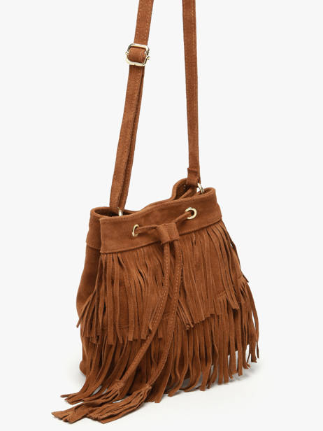 Sac Bandoulière Velvet Cuir Milano Marron velvet VE24116O vue secondaire 2