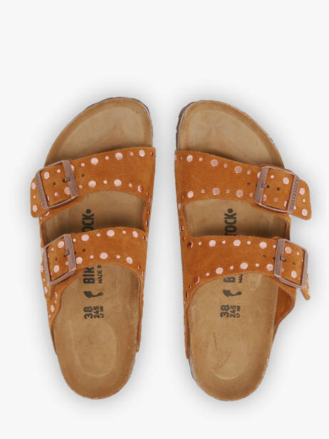 Mules En Cuir Birkenstock Marron women 1031731 vue secondaire 3