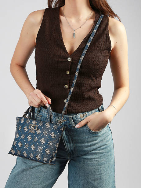 Sac Porté Main Emelie Logo Polyester Guess Bleu emelie logo GP992875 vue secondaire 1