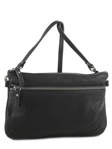 Sac Bandoulière Vicky Cuir Nat et nin Noir vintage VICKY
