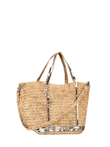 Sac à Main Le Cabas Raffia Et Paillettes Vanessa bruno Beige cabas raphia 64V40435 vue secondaire 2