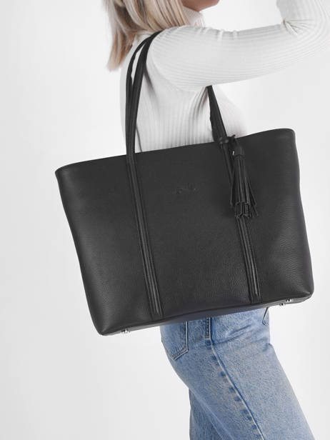 Sac Porté épaule Nathan Cuir Nathan baume Noir nathan 1 vue secondaire 1