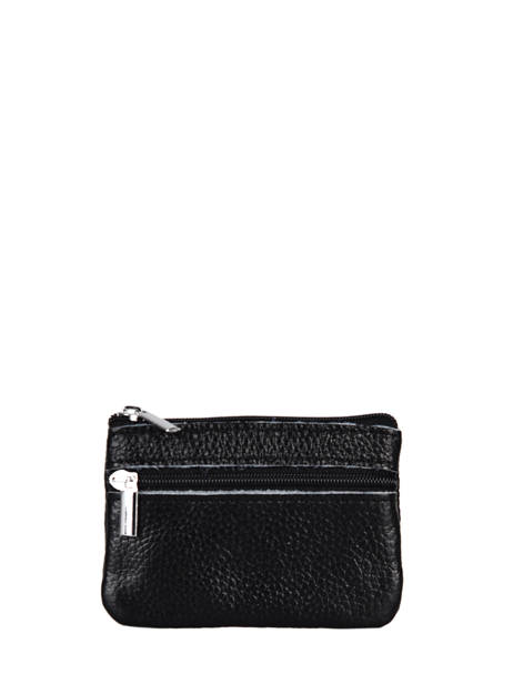Porte-monnaie Porte-clefs Cuir Miniprix Noir cow PMZIP